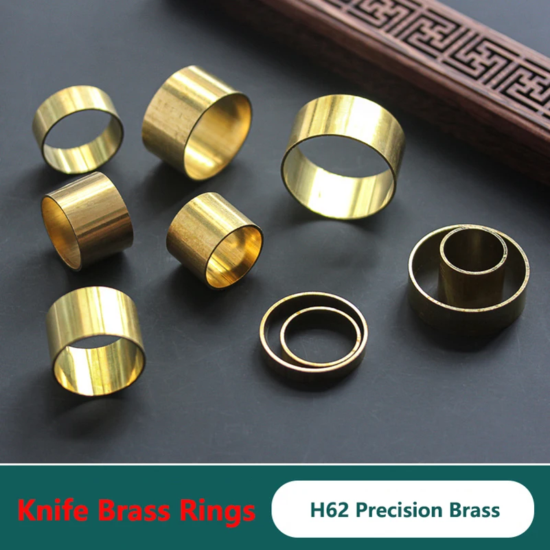 

3pcs/lot H62 Brass Material Knife Handle Brass Rings Copper Hoop Hand Guard Knives Crutch DIY Making Accessories Parts Ferrule