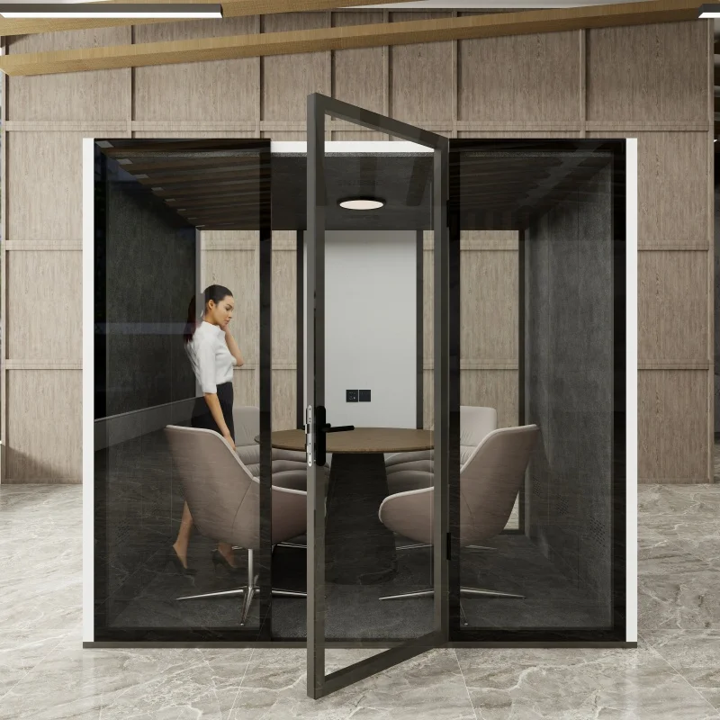 Customized Modular Soundproof Booth Office Pods Work Pod Mini Soundproof Studio Booth Room for Public Office Building
