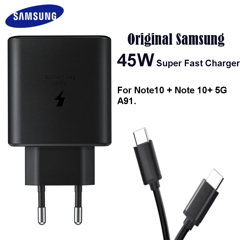 Original Samsung Ladegerät 45W Superschnelles Laden EU US Adapter USB-C Samsung Galaxy S26 S25 S24 Ultra Plus S22 S23 S21 A56 A36 A57