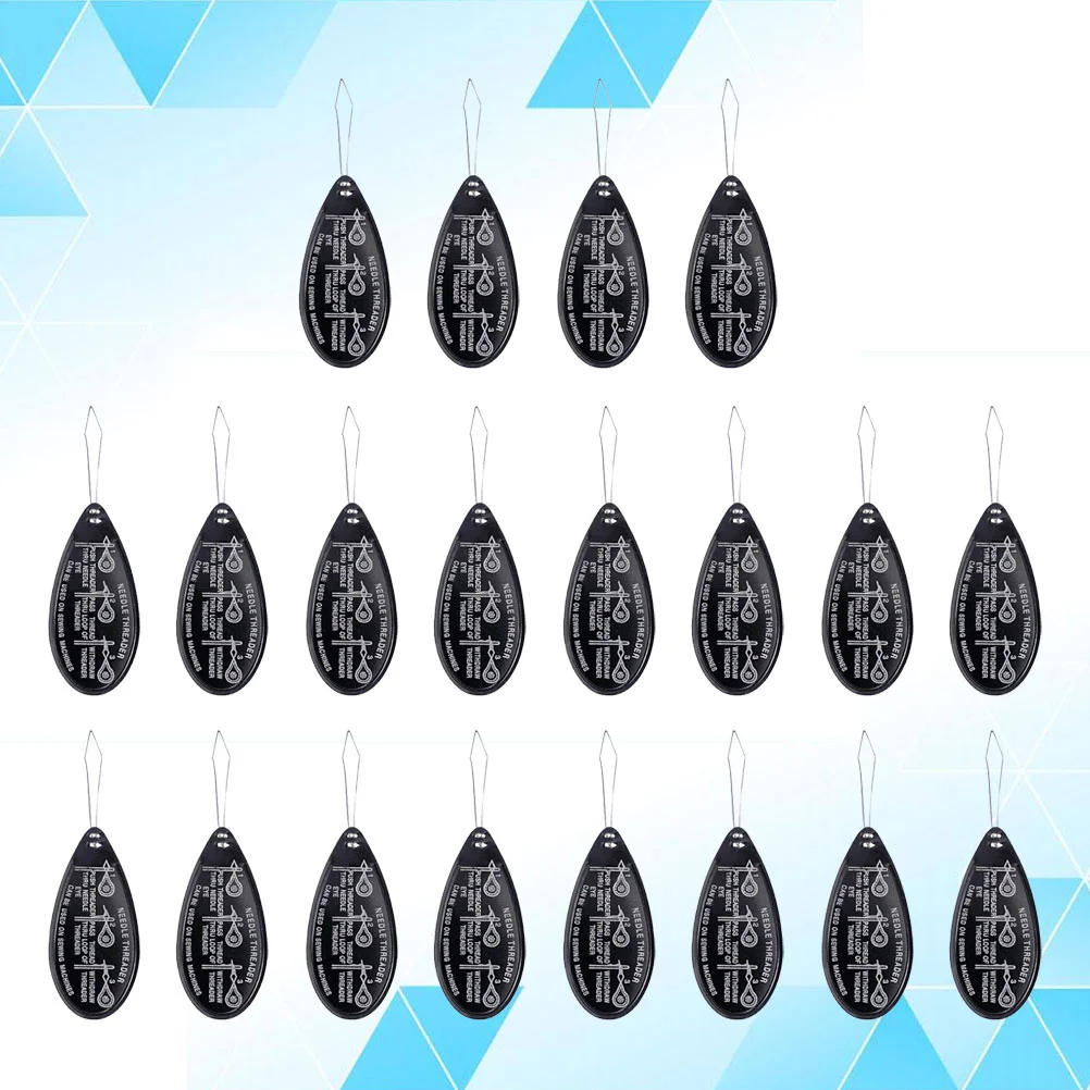 20pcs Aluminum Needle Threader Durable Threading Lead Wire Threading Piercing Tool Threading Reader for Home Sewing Stitch DIY