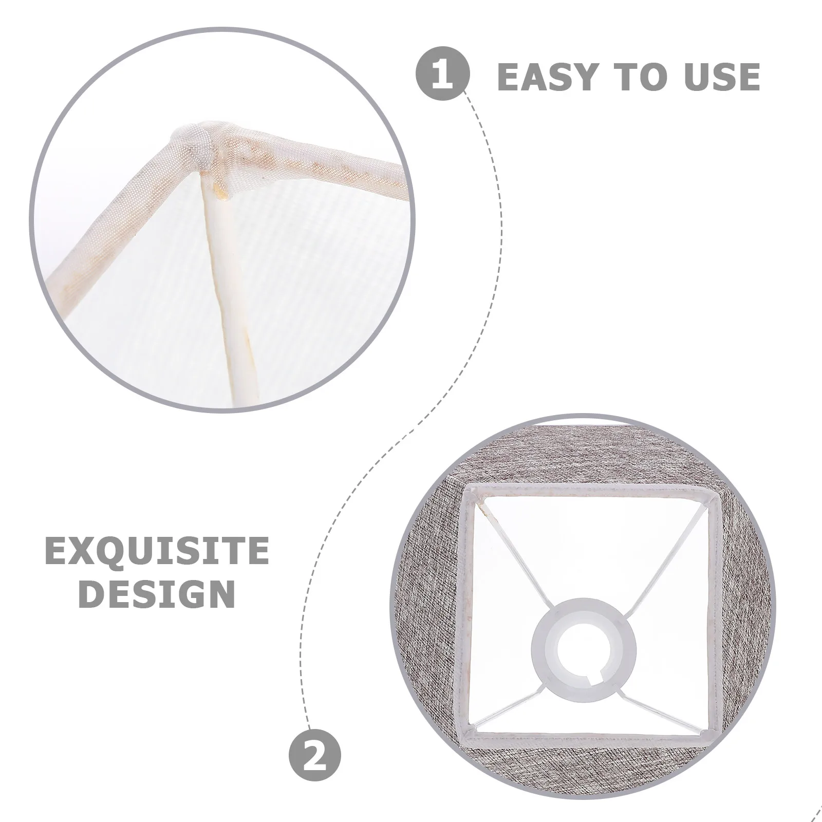 

Fabric Lampshade Light Grey Desktop Lamp Cover Bulb Small Lamp Cover Protective Dustproof Warm Atmosphere Bedroom