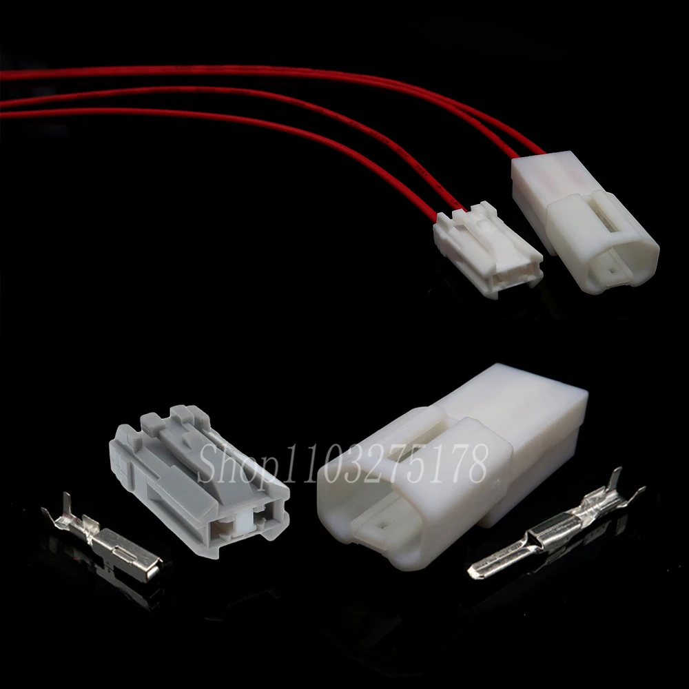 1 Set 2 Pin 7282-4424 7283-8123-40 MG610850-4 Car Audio Light Wire Cable Socket for Toyota 90980-11717 PA634-02017 6249-1160