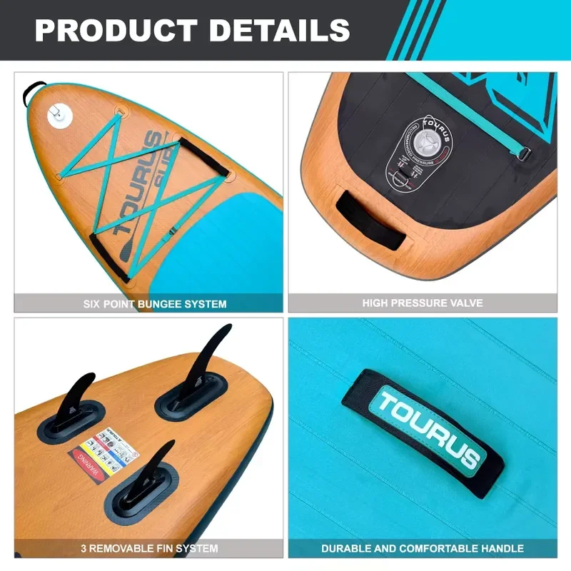TOURUS Hot New Design Paddle Board Wooden Surf Board Inflatable SUP Borad Stand up Paddle Borad Sale