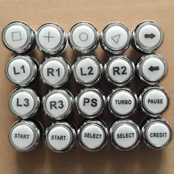 Arcade Chrome Plated illuminated 12v LED Push Button with different icons 5 colors available