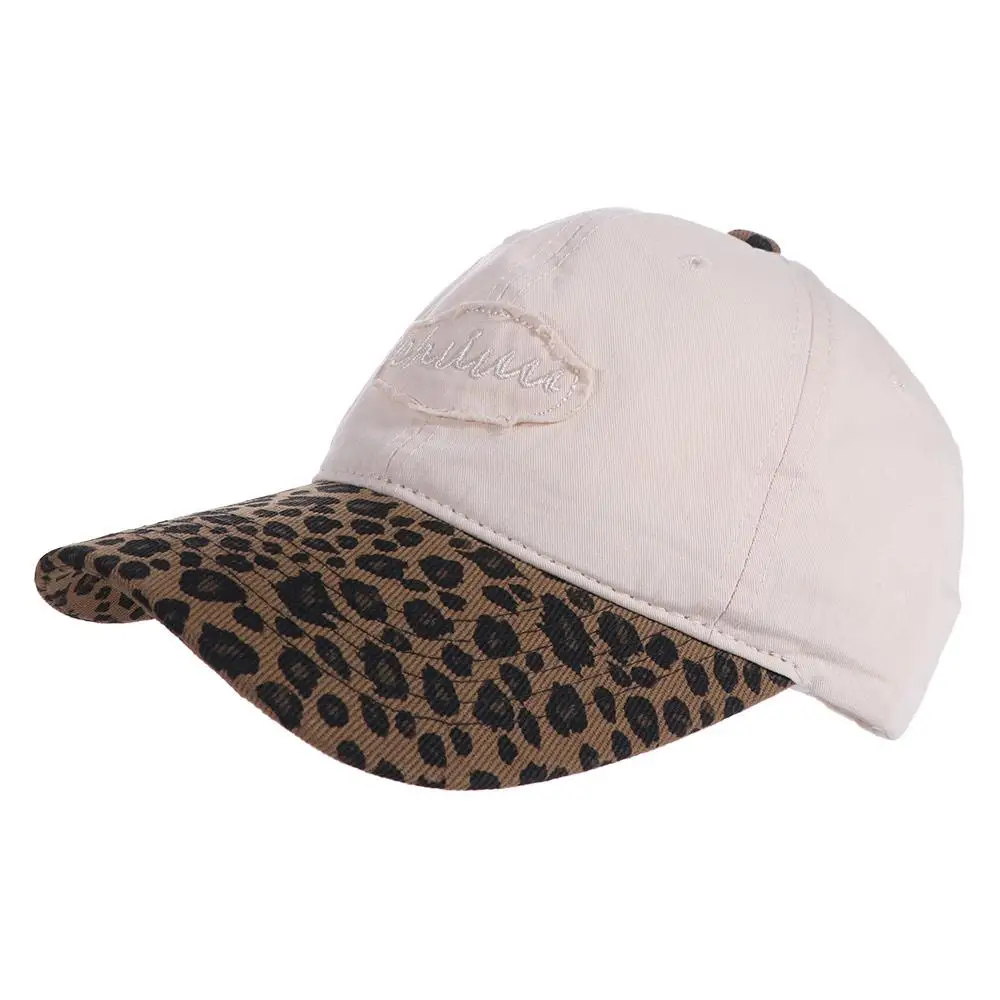

Vintage Adjustable Leopard Baseball Hat Cotton Sunshade Embroidered Baseball Cap Casual Hip Hop Y2k Peaked Cap Girls