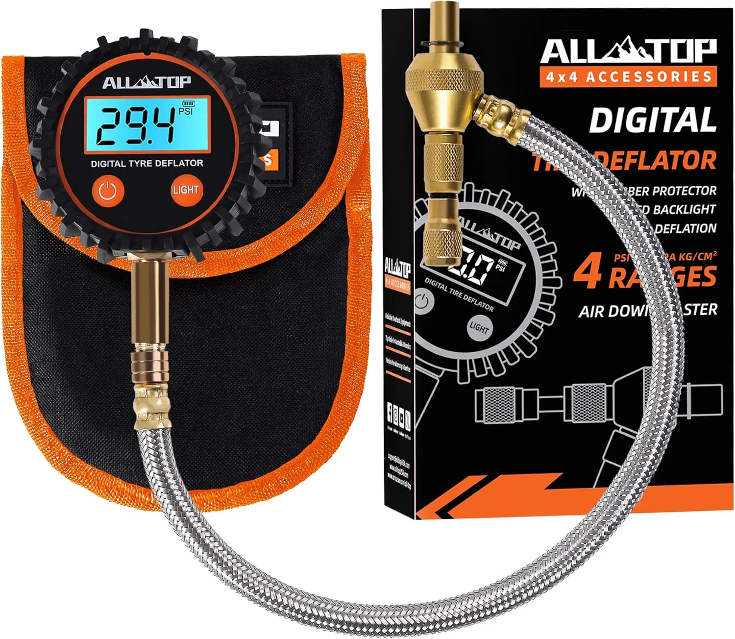 250PSI Digital Tire Pressure Inflator Gauge Aluminum Alloy LCD Tyre Pressure Meter Tyre Pump for Motorcycle Auto Pressure Tester