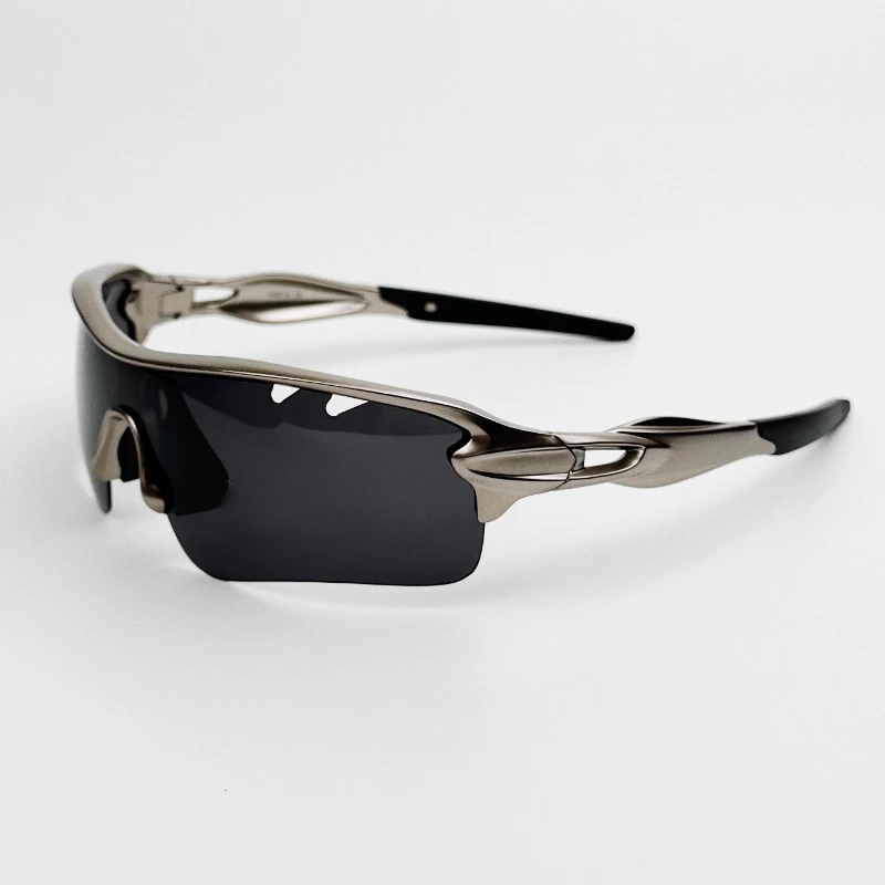 

404 Store Retro Large Frame Cycling TR90 Material Polarized Sunglasses, Free Replaceable Lenses Hiking Sunglasses
