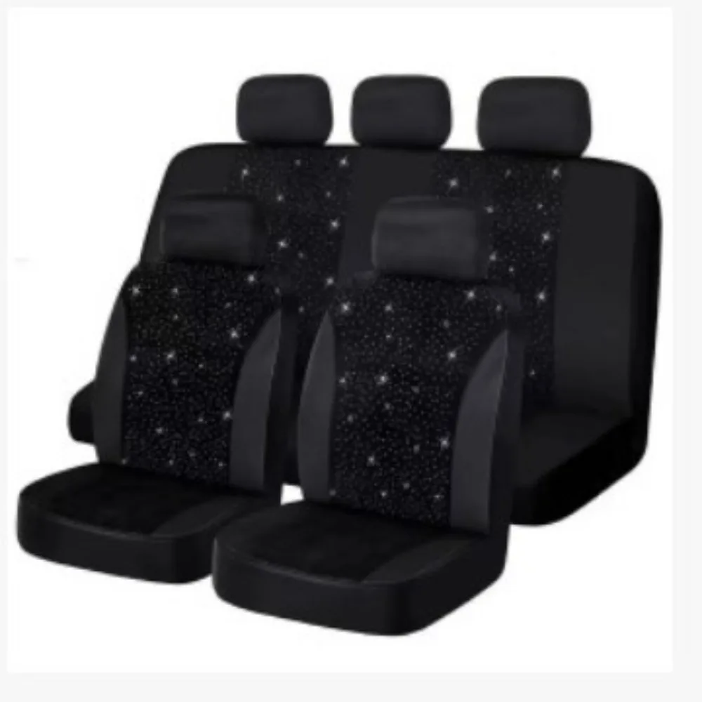 

Универсальные чехлы для автомобильных сидений с кристаллами и стразами, белые, с имитацией бриллиантов, декоративные подушки для женщин, подарки, автоаксессуары