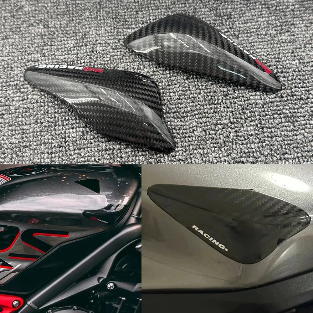 

For Triumph Daytona Moto2 765 2019-20 / Street Triple 765 S R RS 2017-2022 Fuel Tank 100% 3k Carbon Fiber Protection Tail Slider