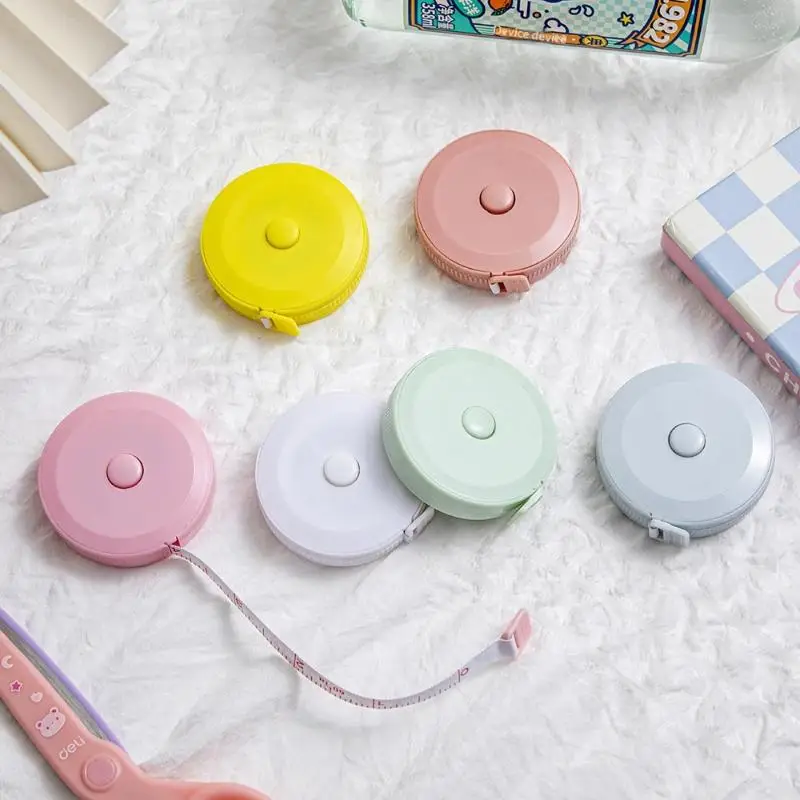 1Pcs Portable Clothing Size Sewing Measuring Tape Tool 150cm Mini Tape Measure Tailor Ruler Keychain