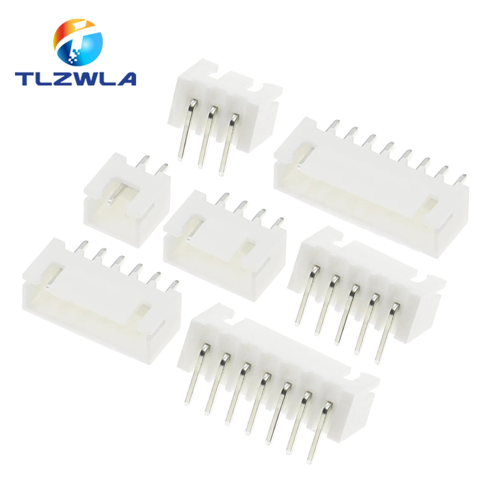 100Pcs JST XH2.54 2/3/4/5 Pin Terminals Plastic Shell Male Plug + Female Socket Wire Connector XH 2.54 2P 3P 4P 5P-14P