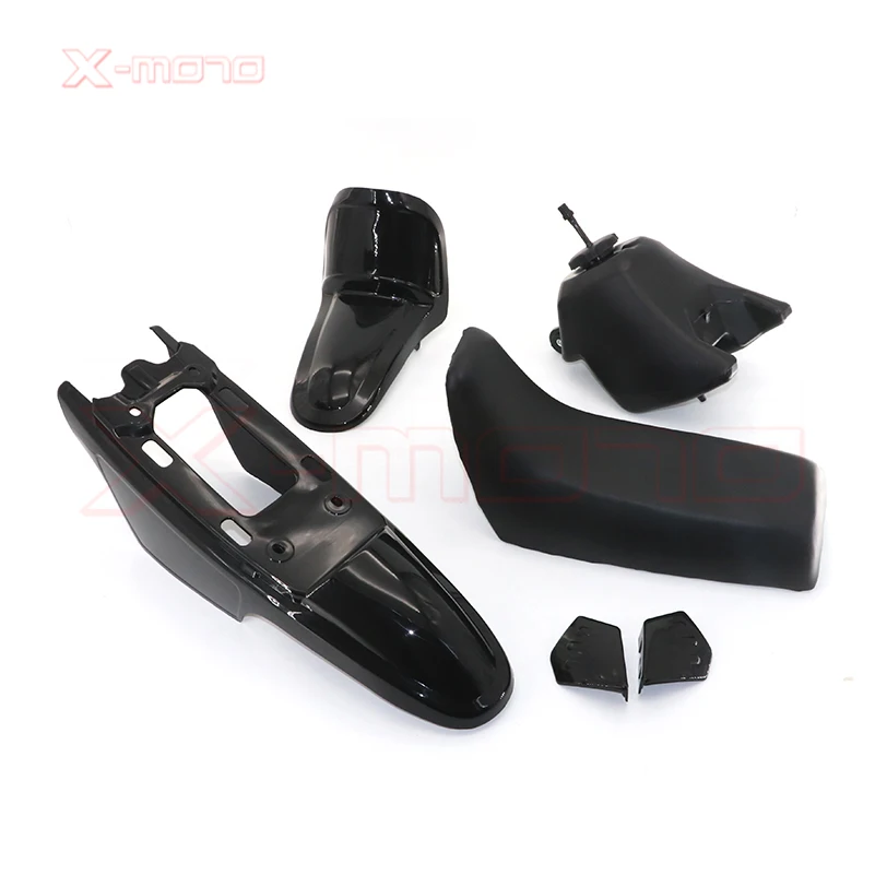 Motorcycle Plastic Fairing Body Kit For Yamaha PW50 PW 50 Peewee 50 Black Plastic Fender Body Seat Gas Tank Kit