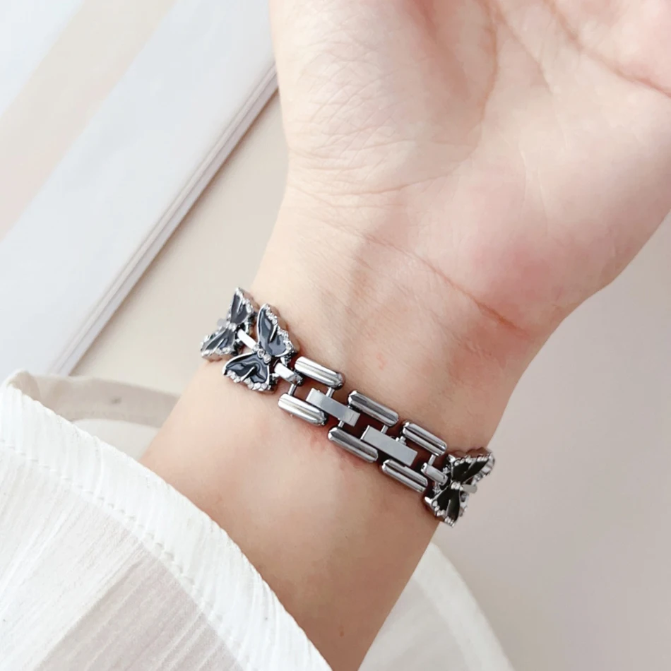 Riemen für Xiaomi Mi Band 8 7 6 5 NFC Smart Armband Edelstahl Miband 8 3 4 Sauerstoff Fitness Traker für Xiaomi Armband 7 8