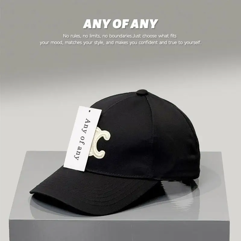 Stitching Embroidery Duckbill Cap Men's Small Face Effect Color Block Design Summer Hat Versatile Unisex Spring Autumn Cap