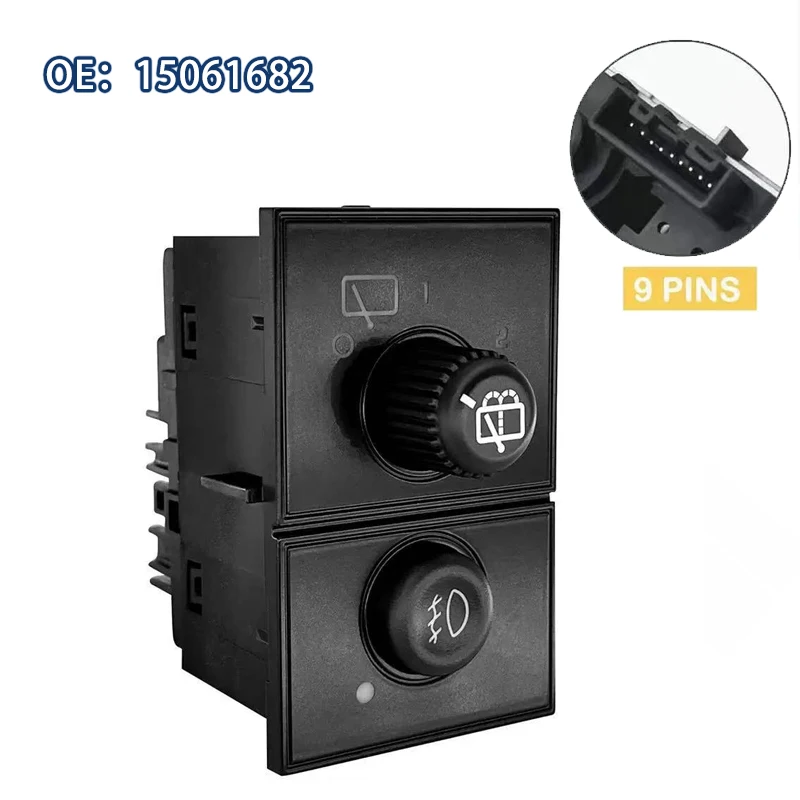 

Высококачественный переключатель управления задним стеклоочистителем и противотуманными фарами 15061682 для GMC Yukon 2003-2006 гг., автомобильные аксессуары