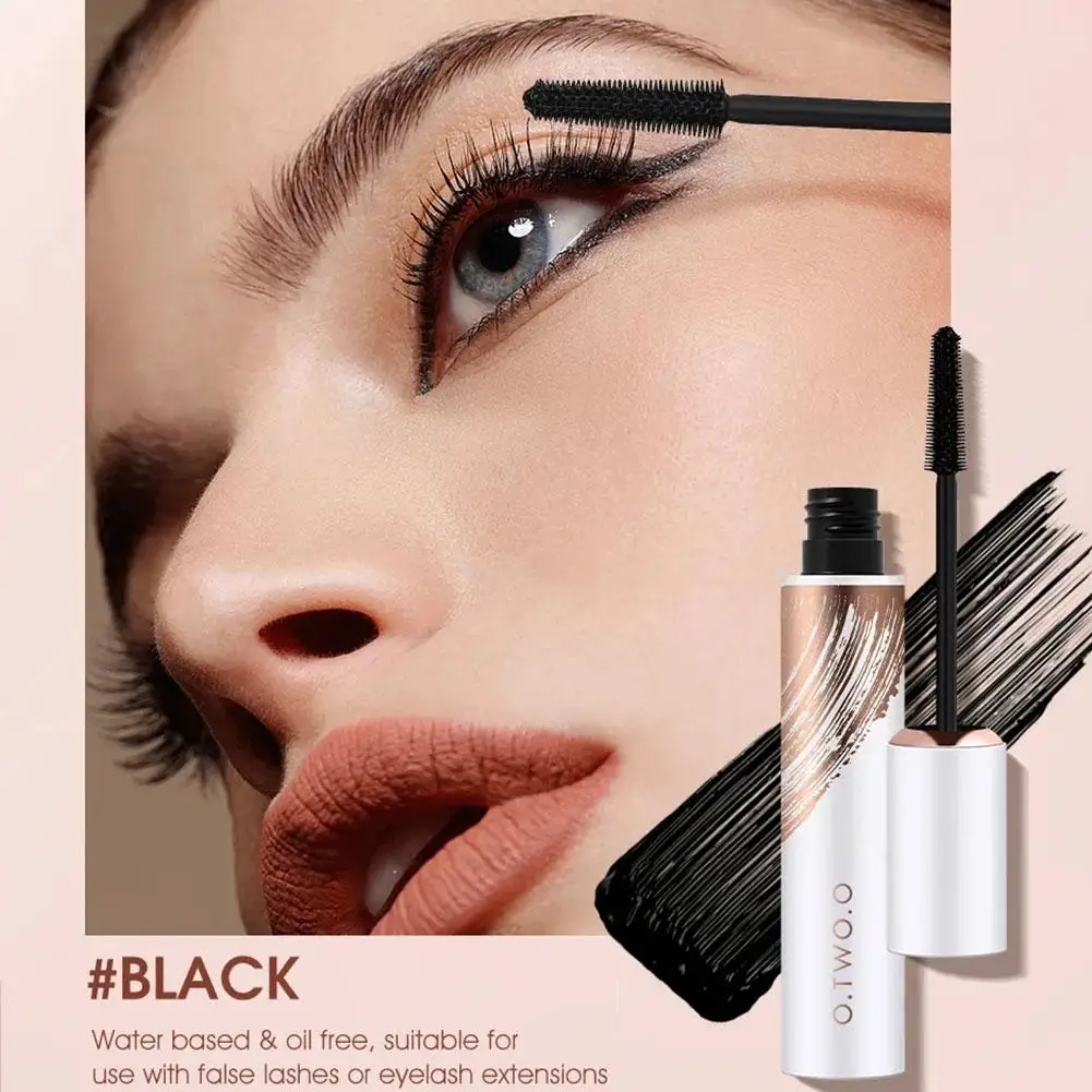 Schwarze Mascara verlängert Wimpern wasserdicht langlebige Make-up Wimpern Seide Verlängerung gekräuselte Kosmetik Mascara Schönheit 4d fib h8z1