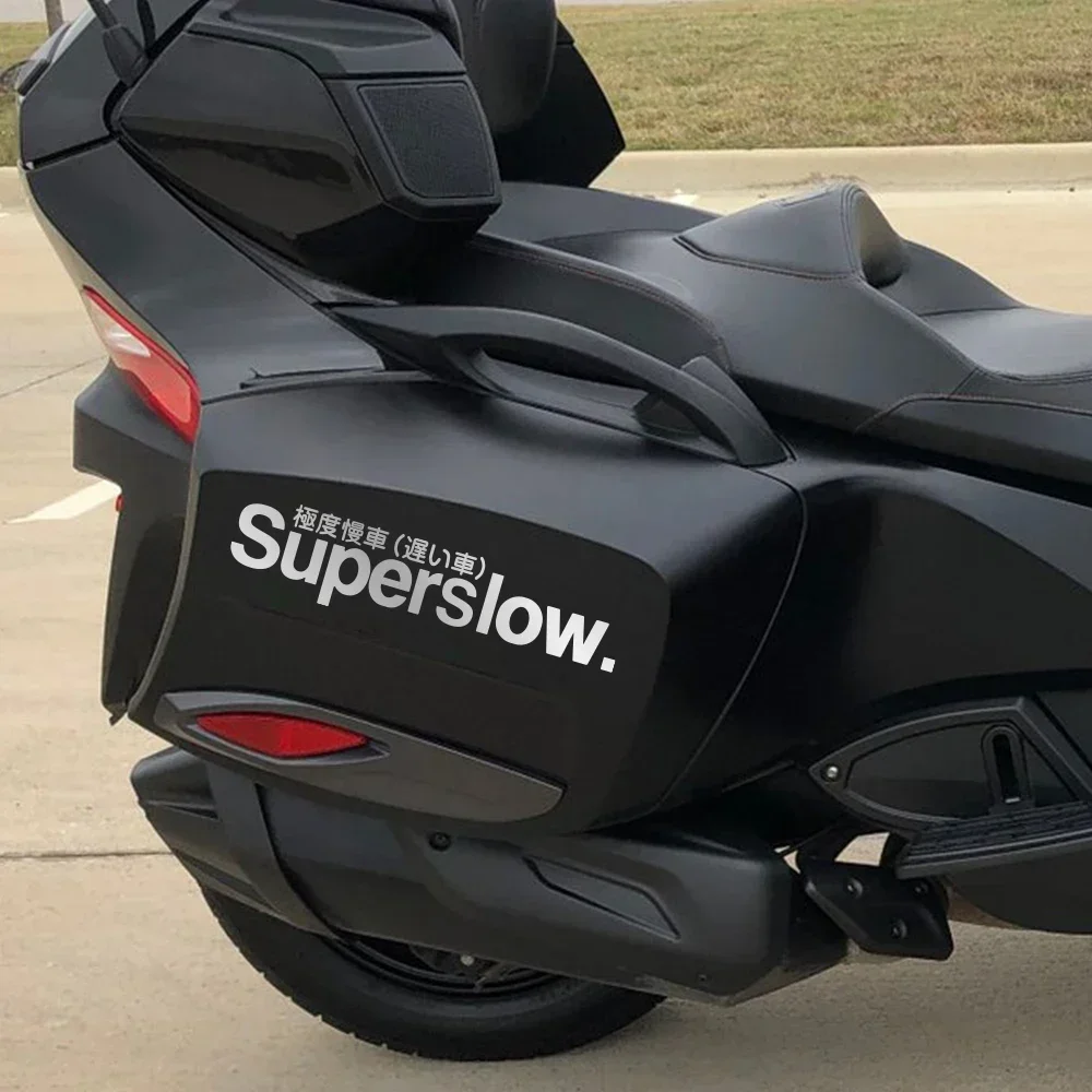 

1 шт. персонализированные наклейки Superslow для мотоциклов, водонепроницаемые, маслостойкие, декоративные, универсальные аксессуары для мотоциклов