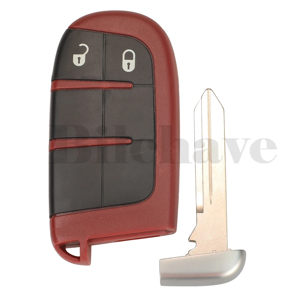 jingyuqin M3N-40821302 For Dodge Challenger Charger Dart Durango Chrysler 300 Jeep SRT Red Remote Car key 433MHz id46 Chip