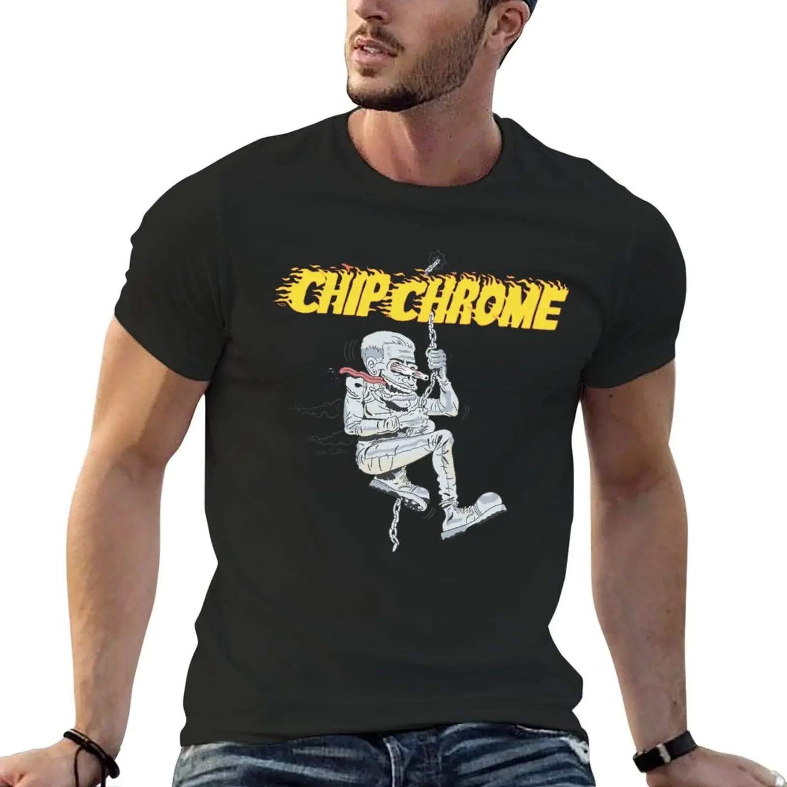 Chip Chrome and the Monotones T-Shirt blue archive shirts graphic tees heavy weight t shirts for men