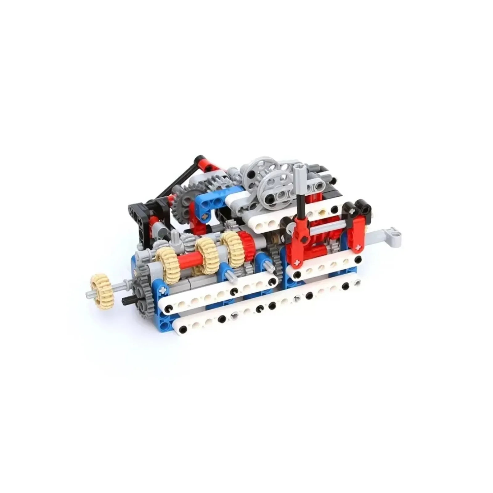 MOC Technische Versnellingsbak Motor 6-Speed Transmissie Bouwstenen Bricks Kit met DE/UK Compatibiliteit voor DIY Model Assemblage