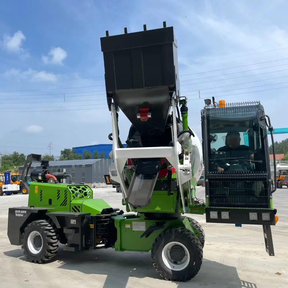 Small Size 1m3 16m3 Mobile Portable Mini Mixer Concrete Pan Self Loading Concrete Mixer