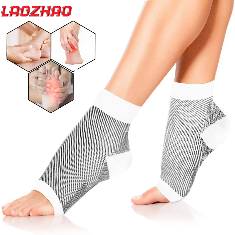 

1Pair Ankle Compression Sleeve Open Toe Ankle Compression Socks Plantar Fasciitis Socks for Men Women,Neuro Socks for Joint Pain