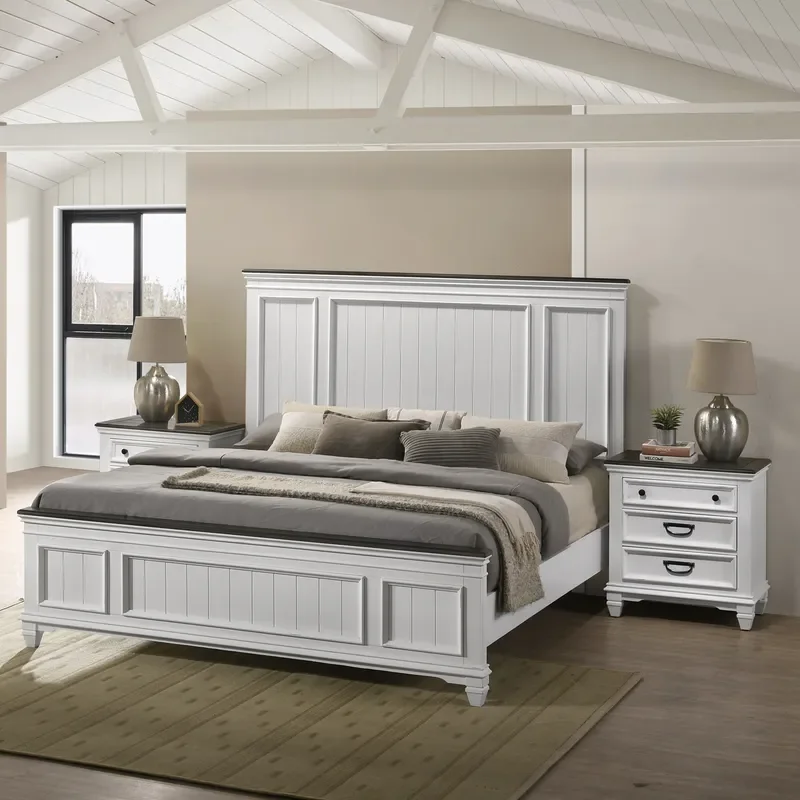 Clelane 3 Piece Wooden Bedroom Set Large Size Solid Wood Furniture Modern Home Decor US Local Stock Fast Shipping