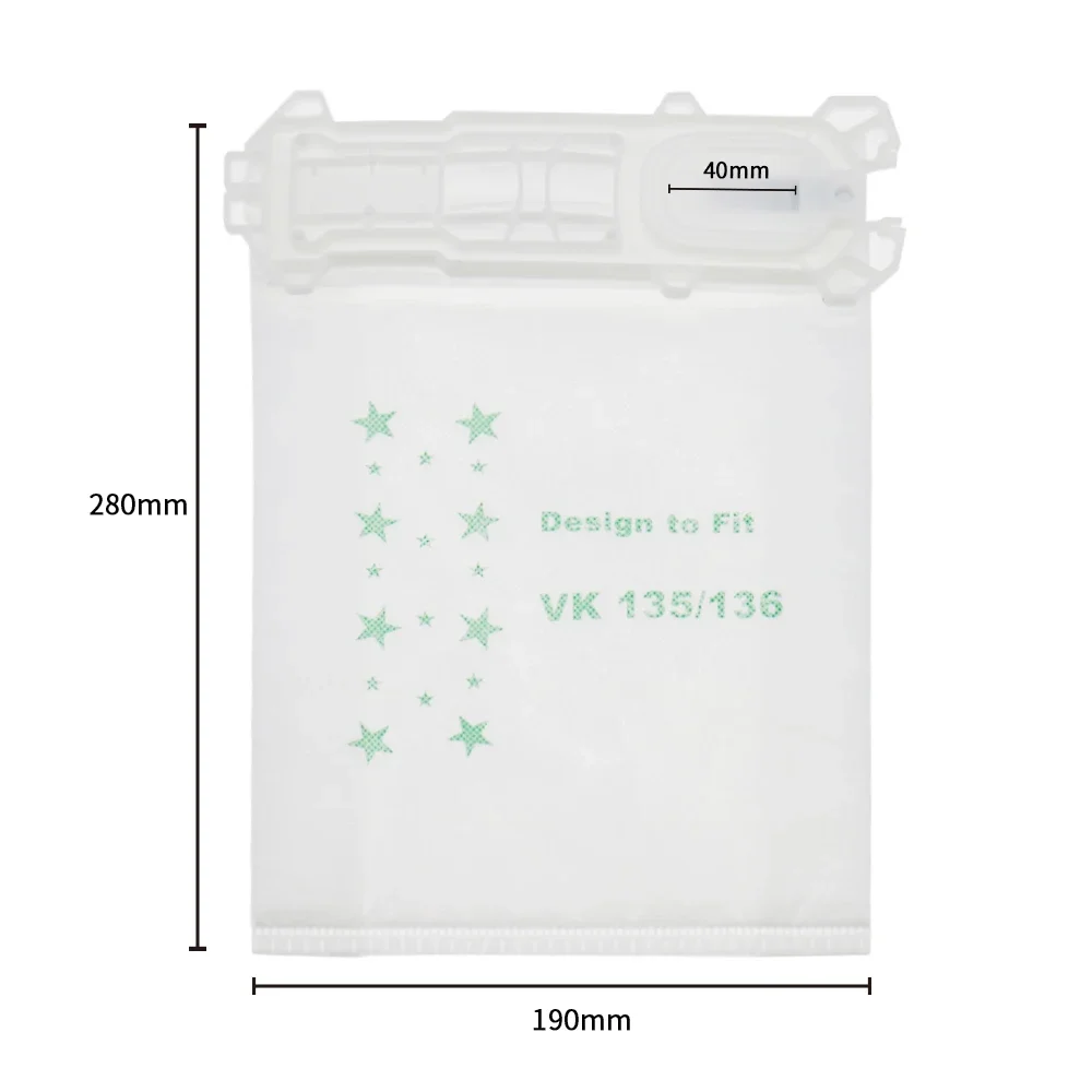Vorwerk Kobold VK 135 VK 136 시리즈 용 진공 청소기 백, 먼지 봉투, 부착 판매, 진공 청소기 부품