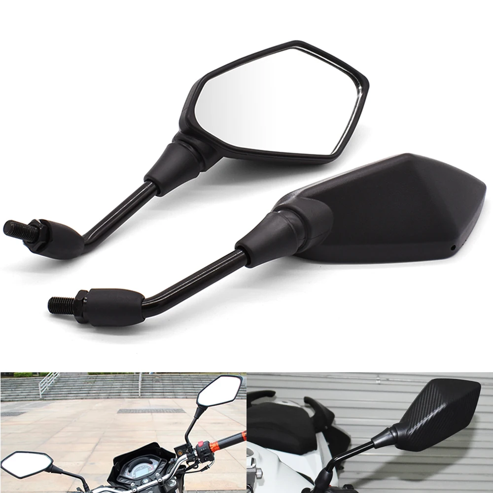 Rearview Mirror Motorcycle Scooter Back Side Mirrors Carbon Fiber For Kawasaki Versys 650 Z650 Z900 Z1000 Suzuki 650 Africa Twin