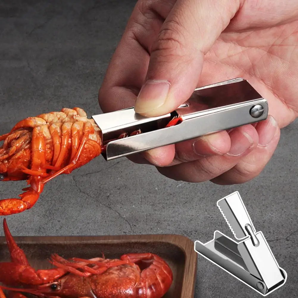 Seafood Remover Stainless Steel Crayfish Peeler Tool Easy Crawfish Tail Remover Device Compact Seafood Shucker Ing for Shrimp