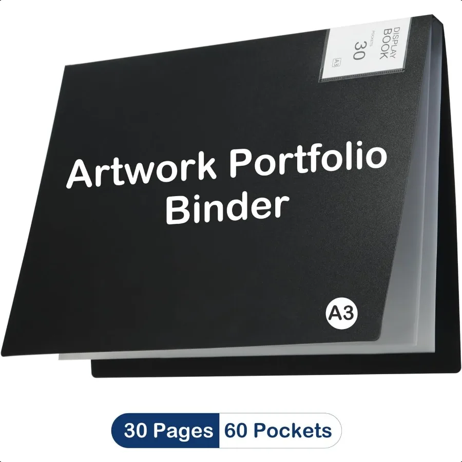 2 Packs A3 Diamond Paintings Storage Books Large 30x40 Diamond Art Storage Presentation Book with 60 Pags Diamond Painting Art