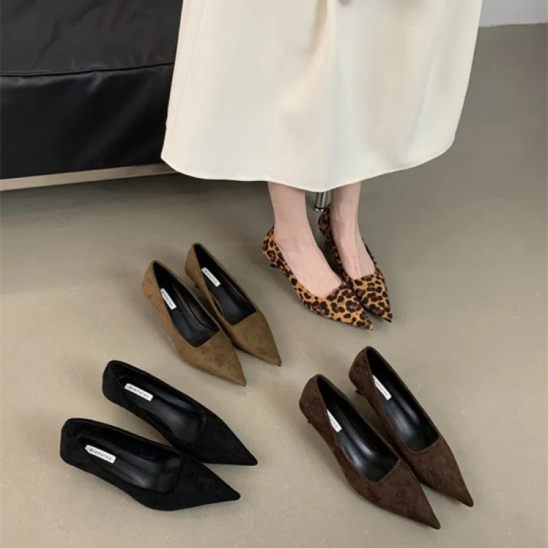 2025 Platform Heels Latest African Woman Shoe Branded Pumps Pointed Wedge Slip On All-Match Lace-Up New Burgundy Fine Spring Fas