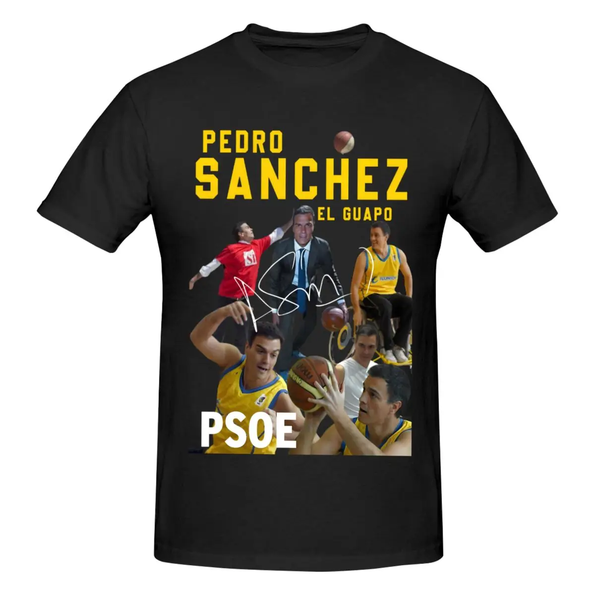 Men Pedro Sanchez Spain T Shirt Streetwear Oversized Cotton Sleeve T Shirts For Men