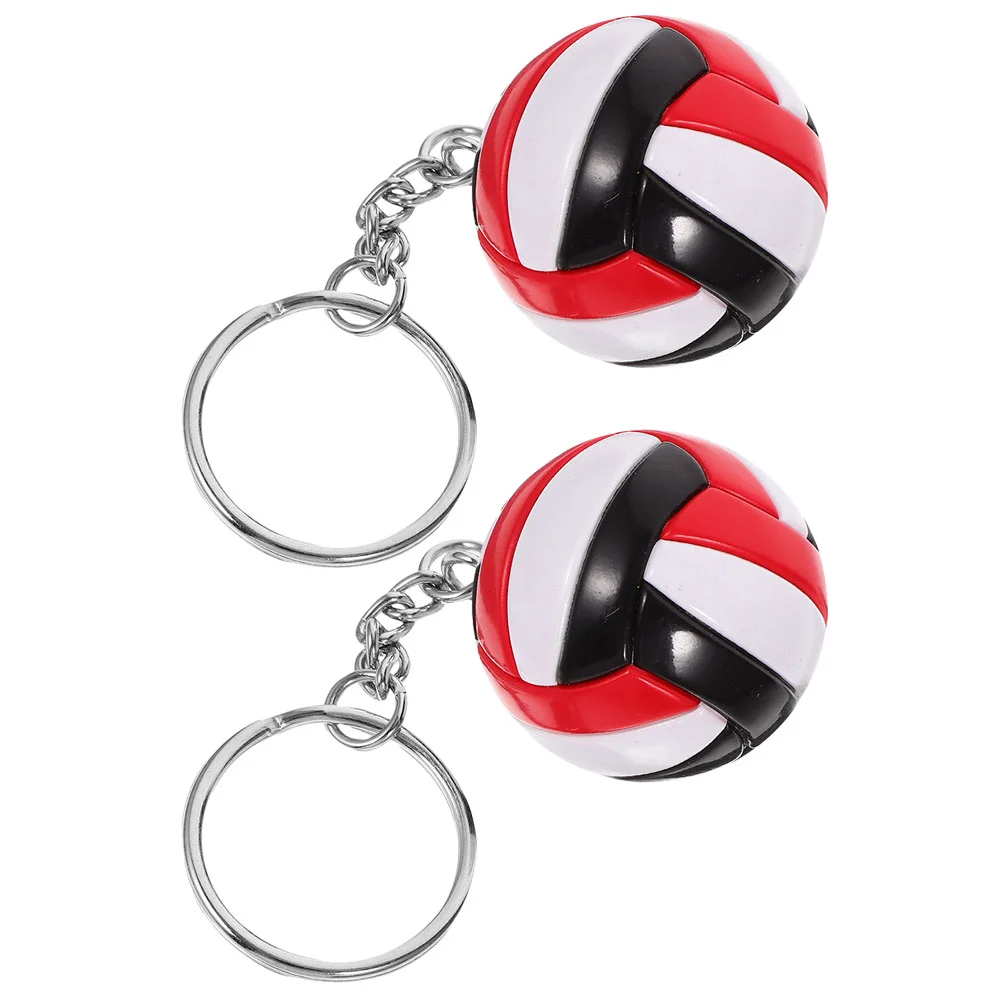 

2 Pcs of The Lid Key Chain Volleyball Keychain Charm Ornament Pendant Bag Student