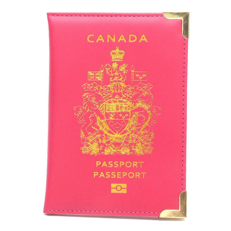 Fashion Canada Passport Holder Men Women Pu Cover for Passport Travel Wallet Cards Document Organizer