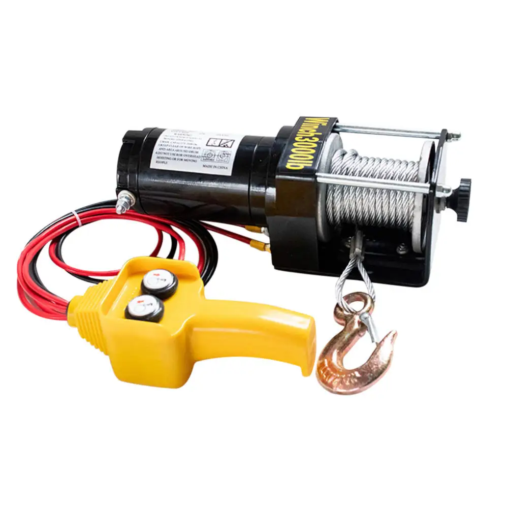 

Electric Winch 12V Electric Hoist Car Winch 24V Winch Motor 1100w Horizontal Traction 3000 Lbs