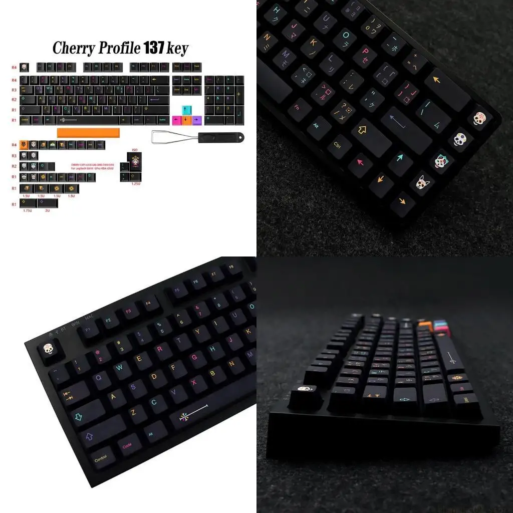 

Колпачки клавиш CherryProfile, многоязычные для механической клавиатуры с 137 клавишами