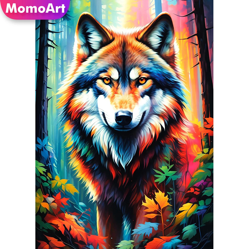 Momoart Kurt Elmas Nakış Hayvan DIY Desen Yetişkinler için Yeni Başlayanlar Elmas Mozaik Köpek Zanaat Seti Boyama El Yapımı Hobi