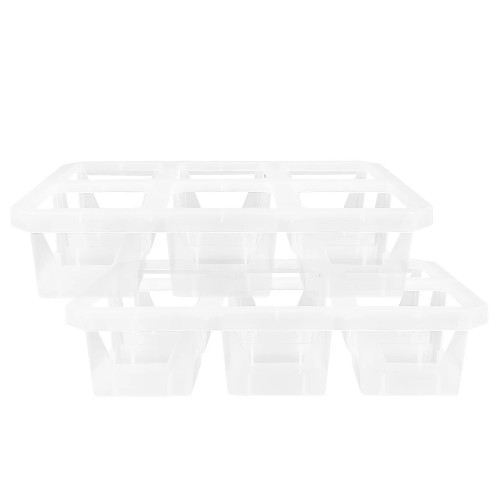 2Pcs Orchid Root Control Plastic Pots Flower Pot Holder Tray Stackable for Plant Growth Home Garden Display Organizer Easy