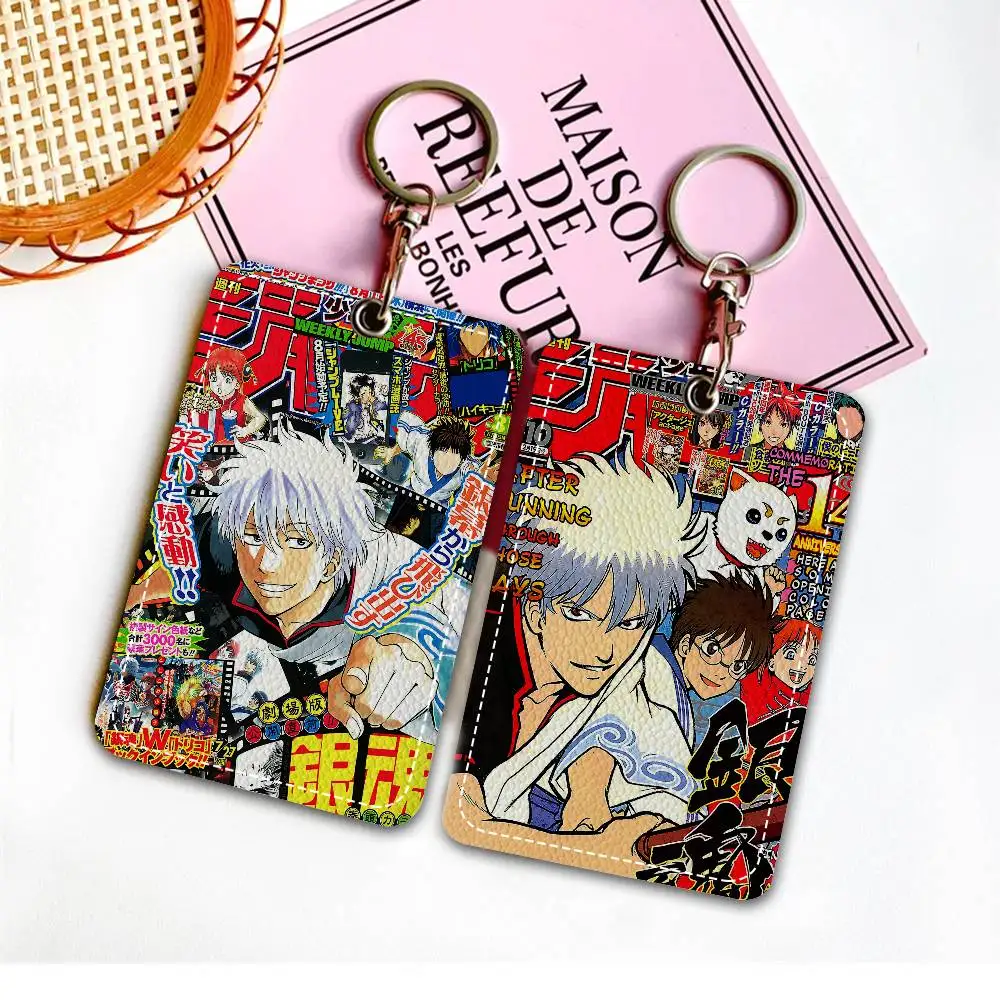 Image of GINTAMA Anime personalisierter Halter, geeignet für Bankkarte, U-Bahn, Bus, Kartenetui, Kartenetui, Ausweishalter, Schlüsselanhänger