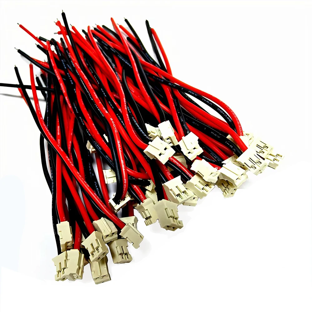 

5/10/20/50/100 шт. JST PH 2,0 мм 2-контактный клеммный провод Micro 10 см 3239 22AWG кремниевый высокотемпературный штекерный кабель 2-жильный луженый разъем