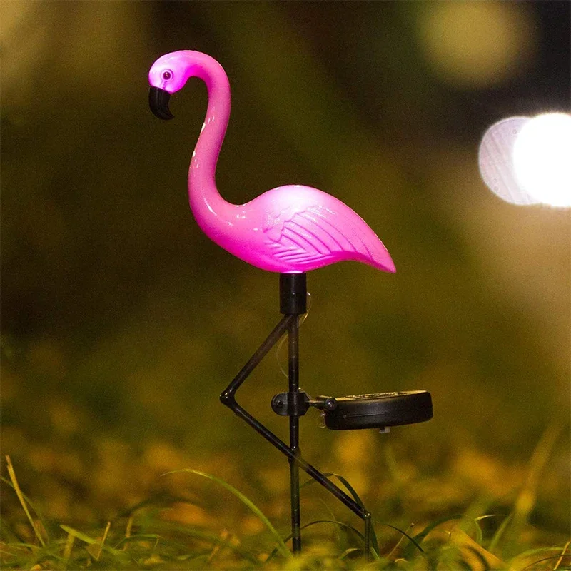 Solar Flamingo Outdoor Waterproof Garden Light Lawn Light Landscape  Controlled LED Animal Shape Decoration Light Decoration