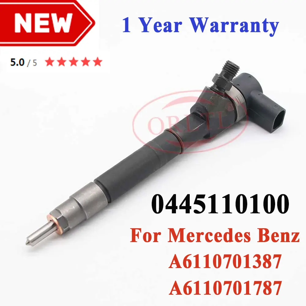 

New 0445110100 Common Rail Diesel Fuel Injector OE 6110701387 A6110701387 A6110700987 6110700987 For Mercedes-Benz 0 445 110 100