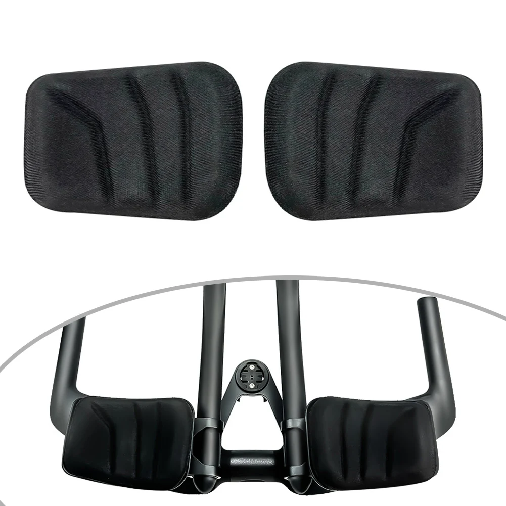 Black Foam Pro Handlebar Pads 103x77mm Replacement Cushions For Triathlon Aerobars Elbow Rest Cycling Bike Accessories Parts view 2