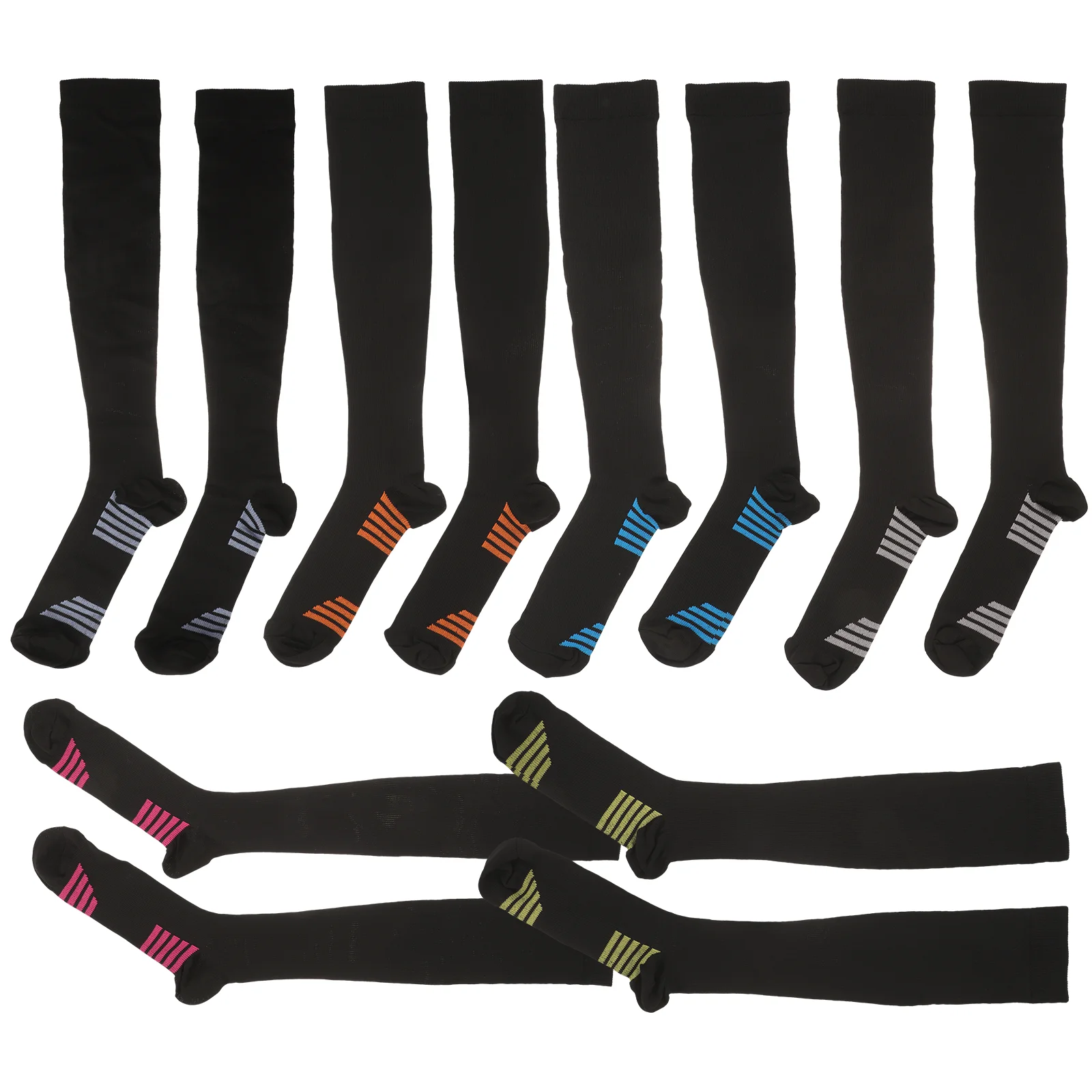 

6 Pairs Ordinary Casual Socks Sports Fitness Running Nylon Warm for Cold Weather