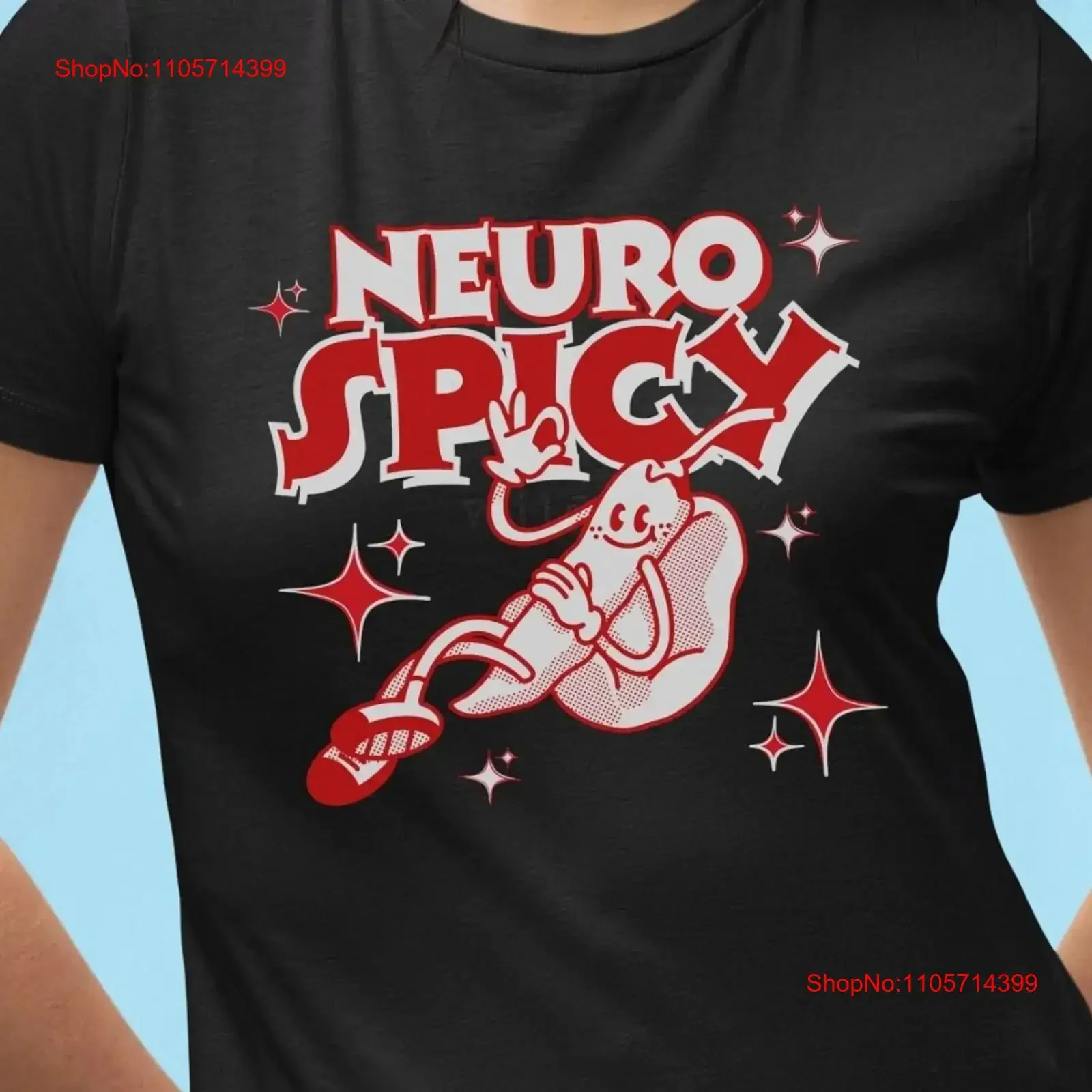Neurospicy Retro Hot Pepper Mascot T Shirt Neurodiversity Appreciation Red Instead Autism ADHD Awareness s vintage Washed