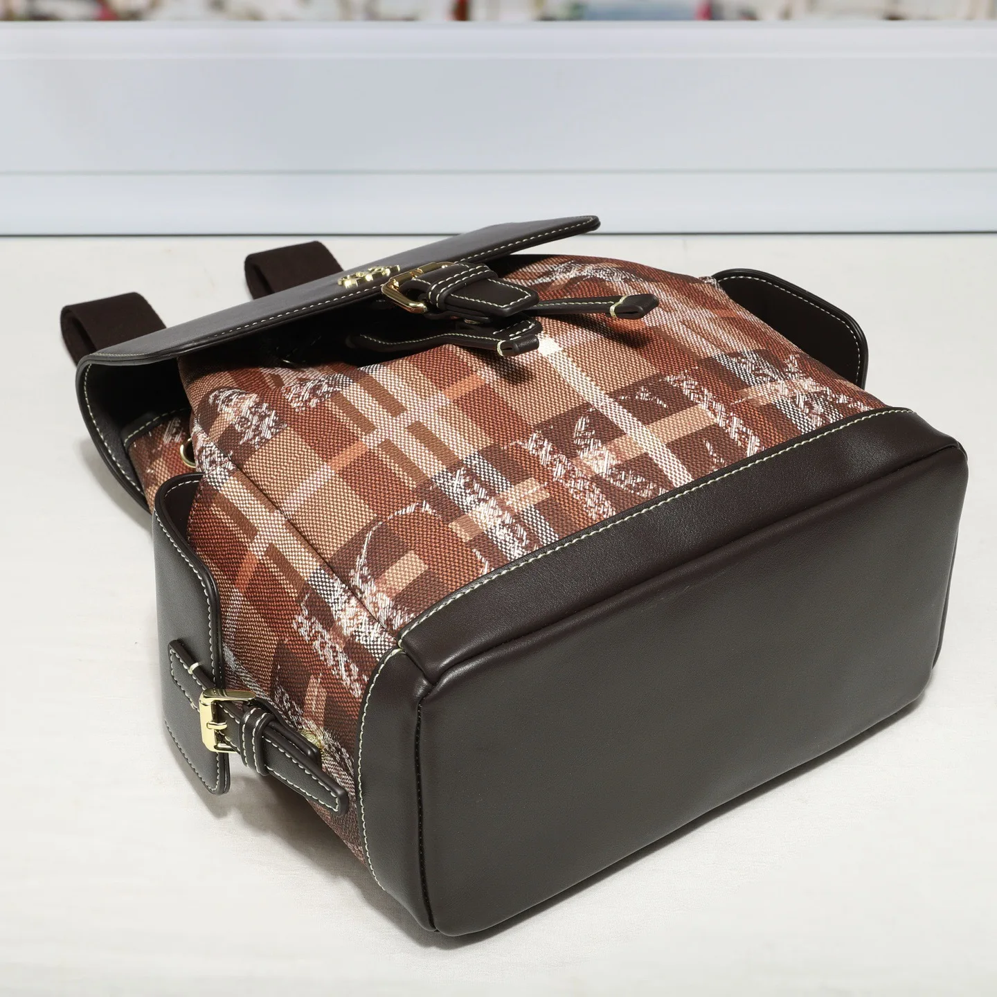 Zaino CH Fashion Color-Block Zaino versatile per data-notte Borsa per libri per studenti in stile college preppy Borsa da donna di ispirazione di lusso