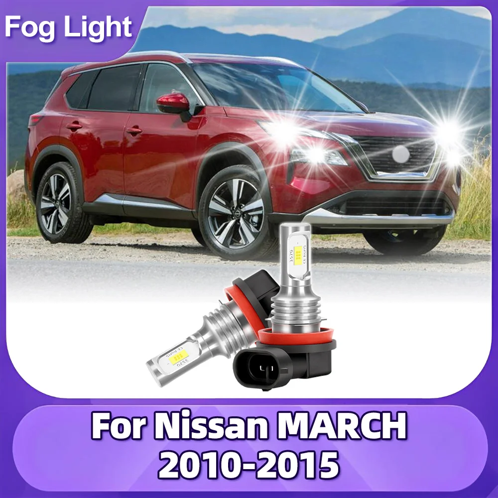 

Canbus Bulb 2PCS H11 Auto Car Fog Light 12V 6000K 60000LM CSP Chips LED Fog Lamp Fit For Nissan MARCH 2010-2015