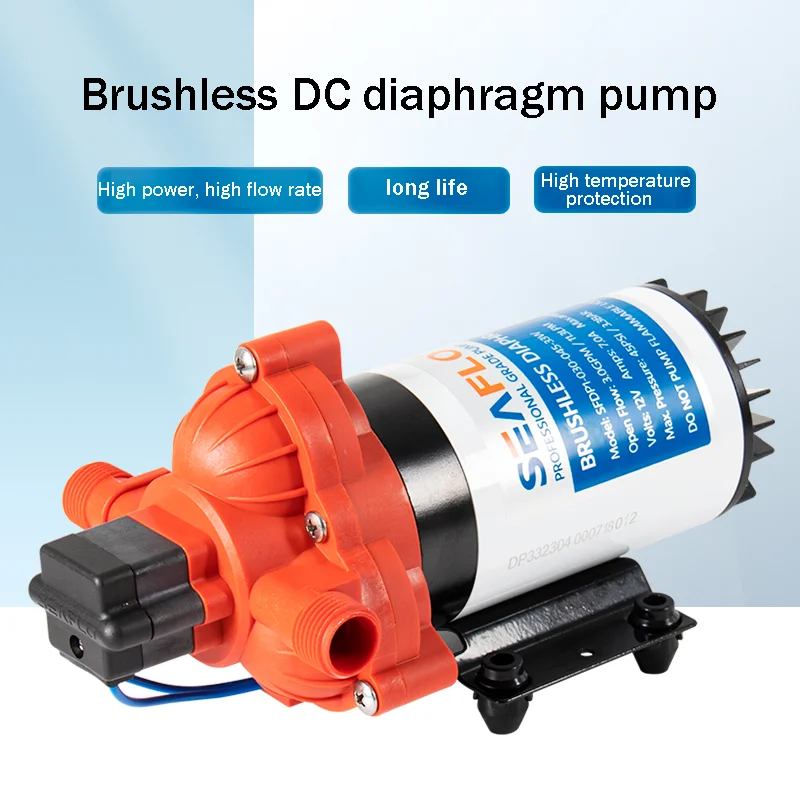 

SEAFLO Brushless Diaphragm Pump Brushless Motor 12V 33 Series 11.3L/min Marine Self Priming Pump Yacht RV