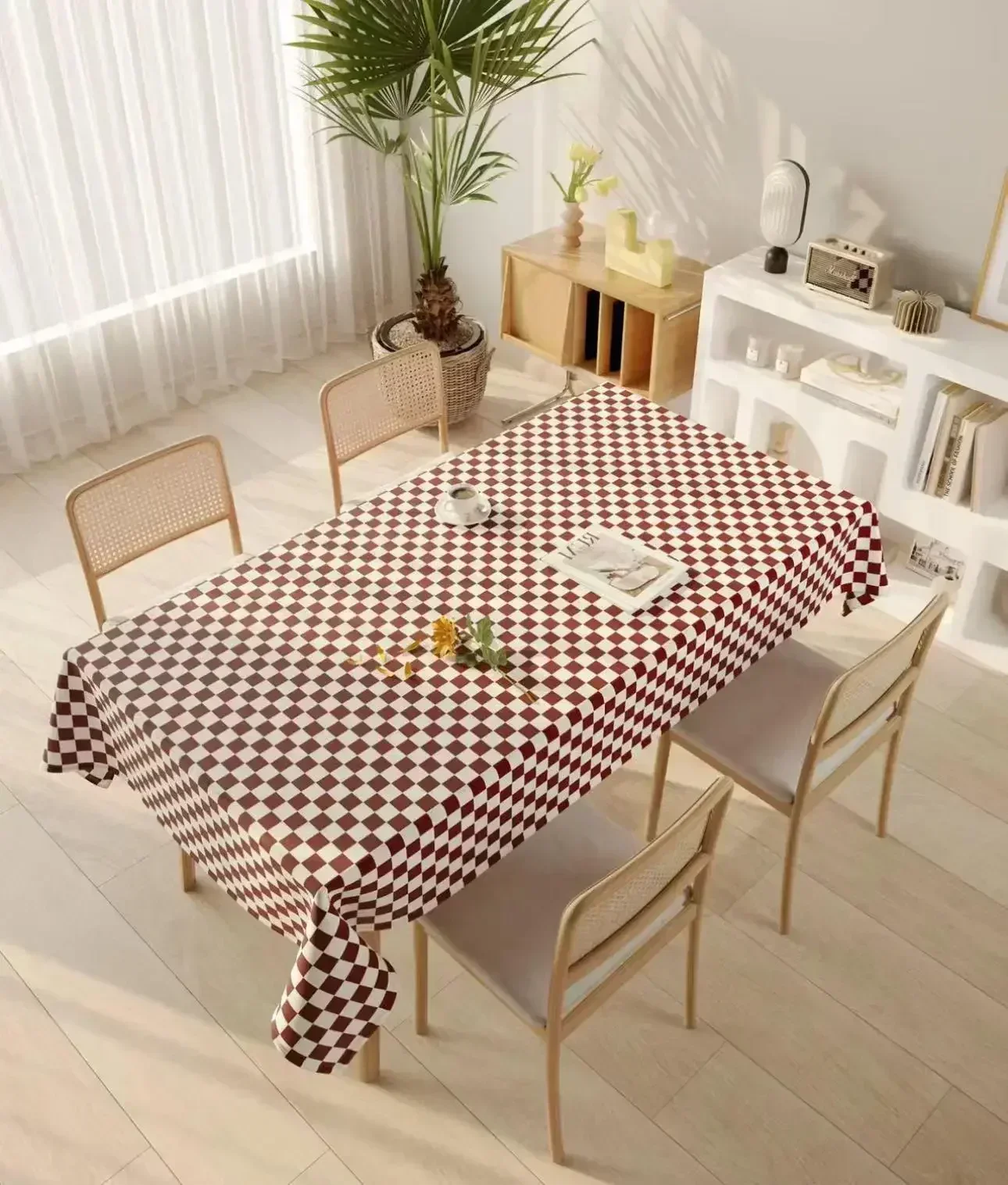 PVC transparent tablecloth with a thickness, heat-resistant, waterproof, and oil resistant dining table mat, 1pc